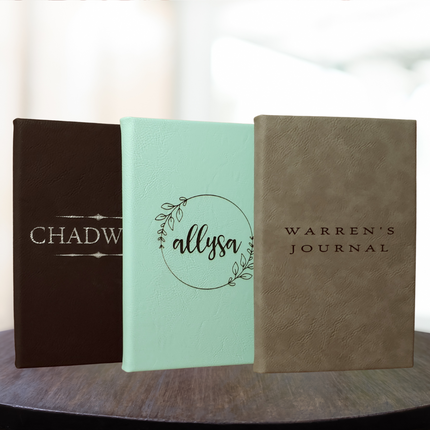 Personalized Vegan Leather Engraved Journal
