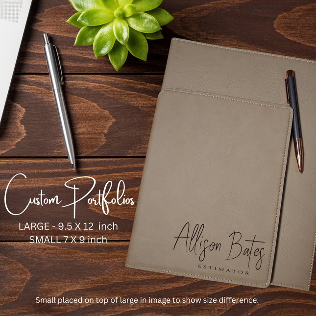 Personalized Leather Business Portfolio