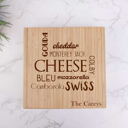Personalized Bamboo Cheese Spreader Set of 4