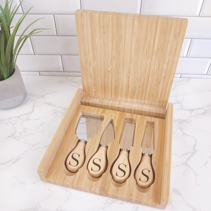 Personalized Bamboo Cheese Spreader Set of 4