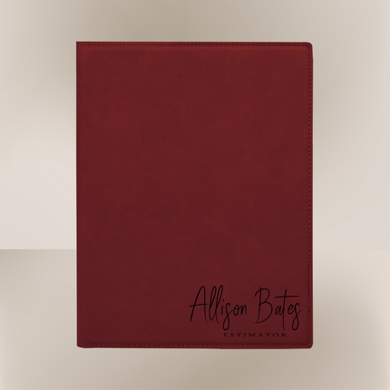 Personalized Vegan Leather Portfolio