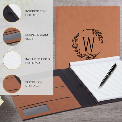 Personalized Leather Business Portfolio