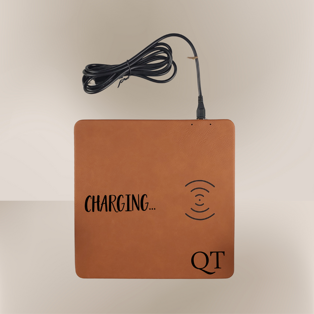 Personalized Leather Wireless Charging Mat