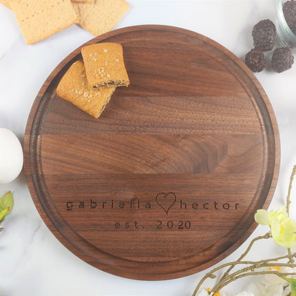 Round Walnut Cutting Board image 3