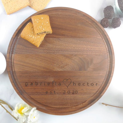 Round Walnut Cutting Board image 4