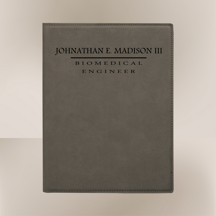 Personalized Vegan Leather Portfolio