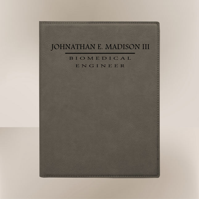 Personalized Vegan Leather Portfolio