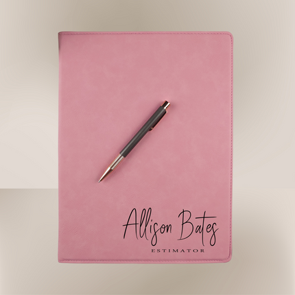 Personalized Vegan Leather Portfolio