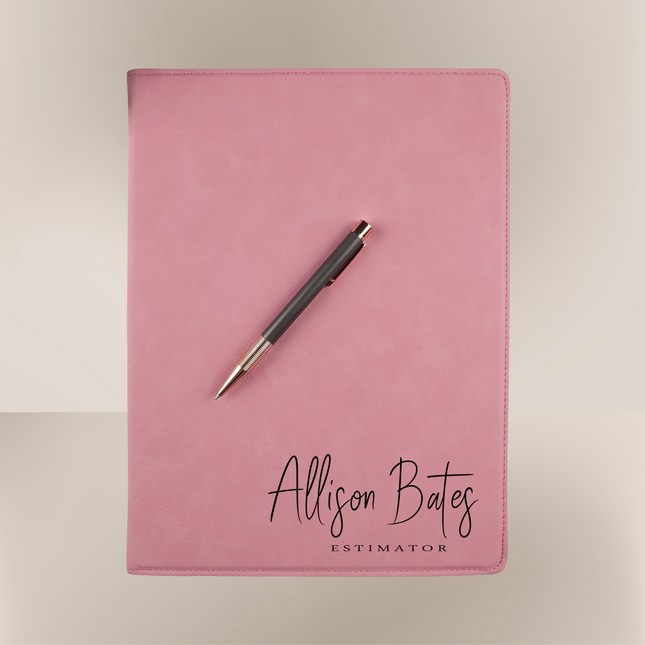 Personalized Vegan Leather Portfolio