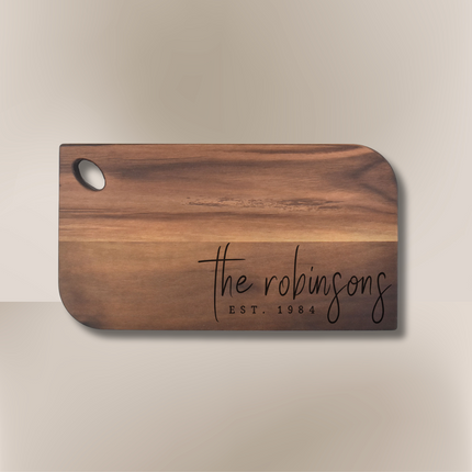 Personalized Charcuterie Board & Candle