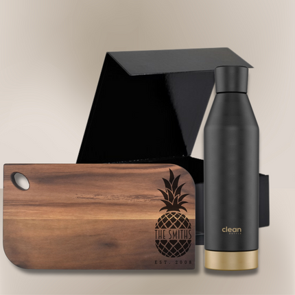 Personalized Charcuterie Board & Stainless Steel Water Bottle