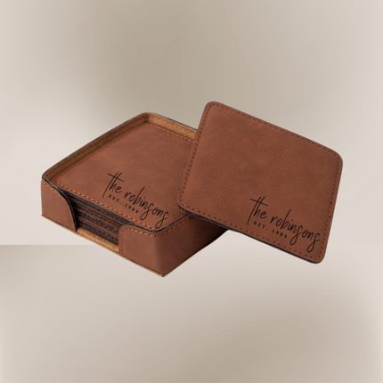 Personalized Square Coaster Set (set of 6) & Ceramic Mug