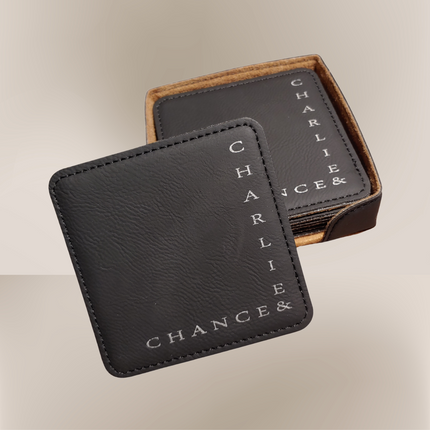Personalized Square Coaster Set (set of 6) & Ceramic Mug