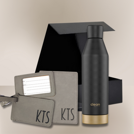 Personalized Travel Set & Stainless Steel Water Bottle
