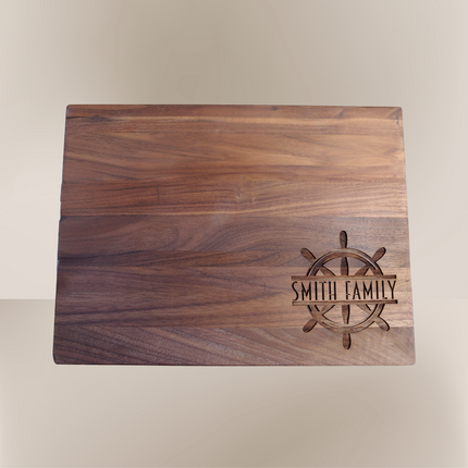 Ship Wheel Walnut Cutting Board