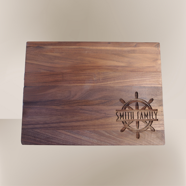 Ship Wheel Walnut Cutting Board