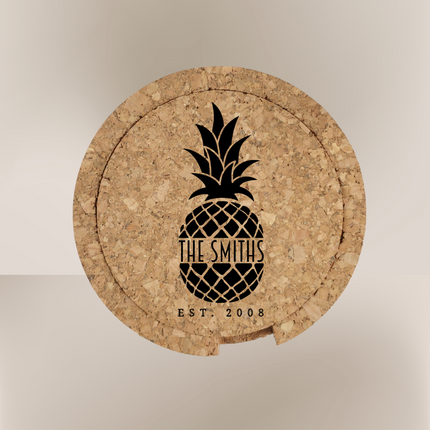 Personalized Cork Coaster Set of 4