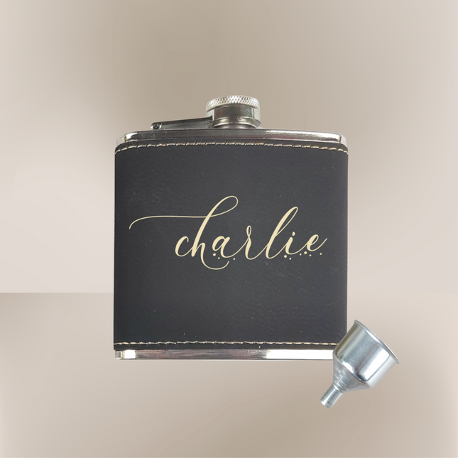 Personalized Women Leather Flasks