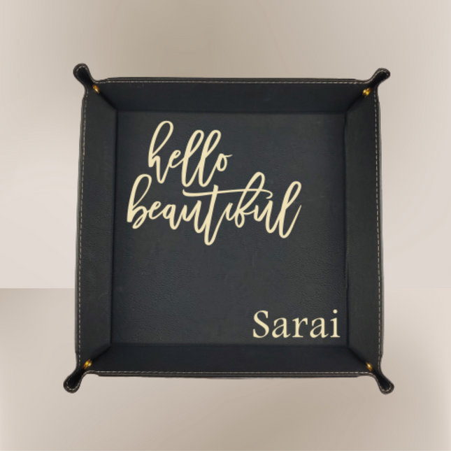 Personalized Catch All Tray Leather