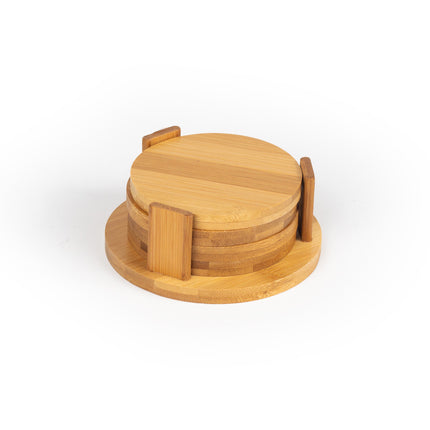 Bamboo Coaster Set - Round image 5