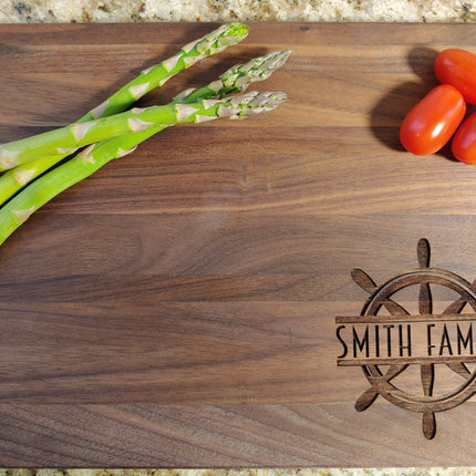 Walnut Cutting Board Wheel image 1
