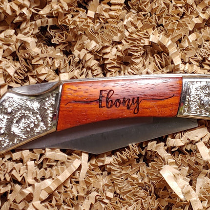 Personalized Engraved Pocket Knife, Custom Name Initials Folding Camping Knife, Hunter Hunting Knife, Groomsmen Gift, Best Man Proposal Gift