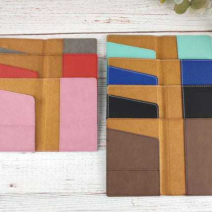 Personalized Passport Holder and Leather Luggage Tag, Couple Honeymoon Travel Gift Set, Custom Luggage Tag, Engraved Passport Organizer