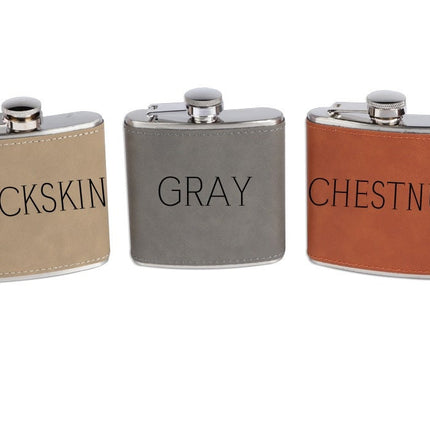Vegan Leather Personalized Mens Flasks, Custom Name Engraved Flask, Monogrammed Hip Groomsmen Flask, Groomsmen Gifts, Best Man Gifts