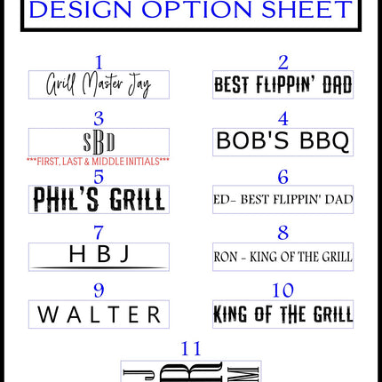 Personalized BBQ Tool Set 6 in 1, BBQ Gifts for Dad, Grill Master Tools, Bottle Opener, Custom Barbeque Set, Grilling Spatula, Basting Brush