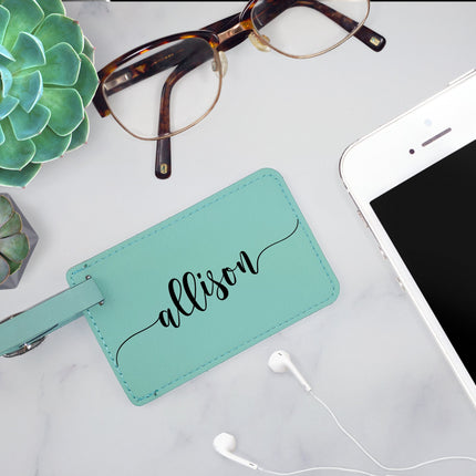 Personalized Leather Luggage Tags, Custom Name Luggage Bag Tag, Suitcase Tag, Travel Holiday Gift Ideas, Wedding Honeymoon Couple Gifts