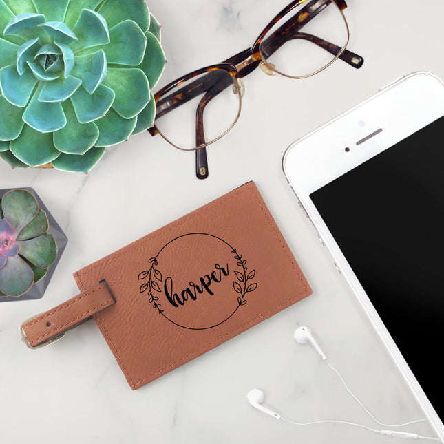 Personalized Leather Luggage Tags, Custom Name Luggage Bag Tag, Suitcase Tag, Travel Holiday Gift Ideas, Wedding Honeymoon Couple Gifts