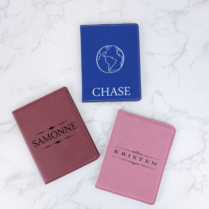 Personalized Leather Passport Holder, Custom Name Passport Sleeve Cover Case, Customized Passport Wallet, Travelers Gift, Traveler Organizer