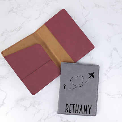Personalized Leather Passport Holder, Custom Name Passport Sleeve Cover Case, Customized Passport Wallet, Travelers Gift, Traveler Organizer