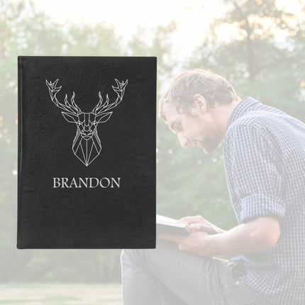 Personalized Leather Artist Sketchbook, Custom Name Design Engraved Blank Journal, Customized Unlined Notebook, Art Graduation Gifts