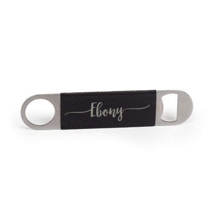 Personalized Beer Bottle Opener, Custom Name Engraved Leather Groomsmen Flat Bottle Opener, Bachelor Party Gifts, Bar Bartender Gift