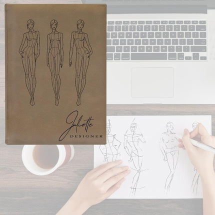 Personalized Leather Artist Sketchbook, Custom Name Design Engraved Blank Journal, Customized Unlined Notebook, Art Graduation Gifts