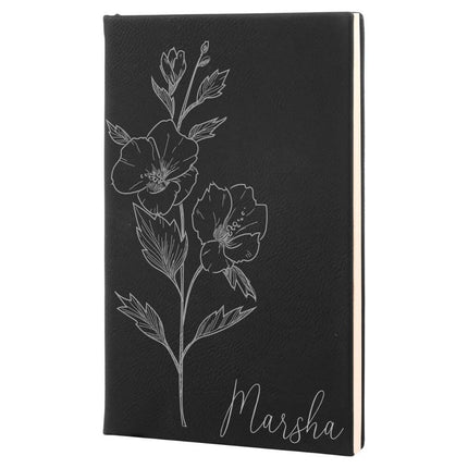 Flower Design, Jornal with Name, Engraved Book, Mom Gifts,Shadow Work Journal