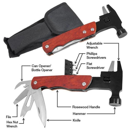 Personalized Multitool Hammer, Custom Engraved Mens Hammer, Pocket Knife Screwdriver Wrench Tool, Outdoor Hunting Tool, Father Day Gifts