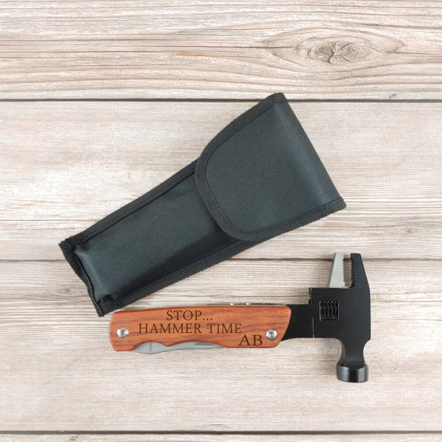 engraved hammer, gift for dad, funny quotes, camping gear, fishing, ajustable wrench