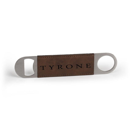 Personalized Beer Bottle Opener, Custom Name Engraved Leather Groomsmen Flat Bottle Opener, Bachelor Party Gifts, Bar Bartender Gift
